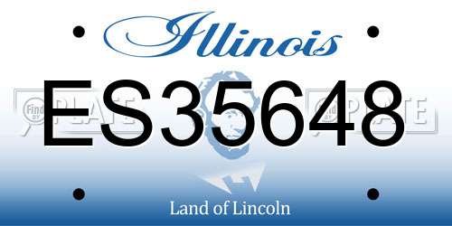 ES35648 Illinois License Plate