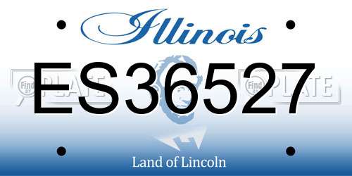 ES36527 Illinois License Plate