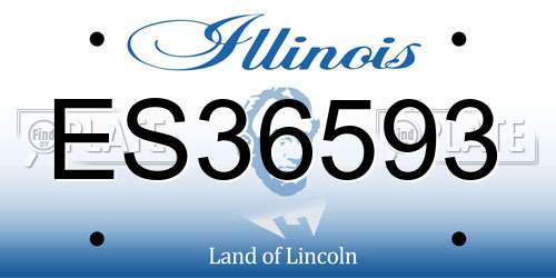 ES36593 Illinois License Plate