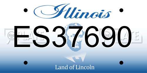 ES37690 Illinois License Plate