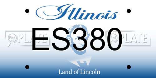 ES380 Illinois License Plate