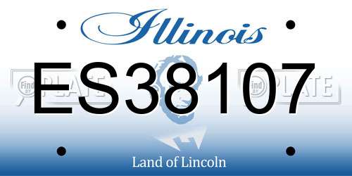 ES38107 Illinois License Plate