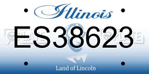 ES38623 Illinois License Plate
