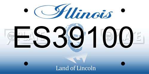 ES39100 Illinois License Plate