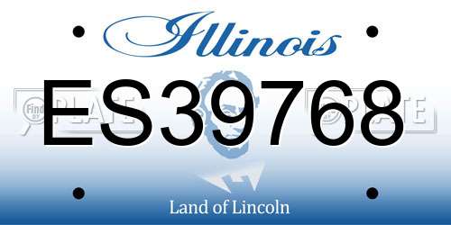 ES39768 Illinois License Plate