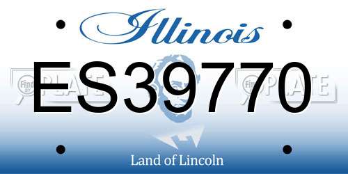ES39770 Illinois License Plate