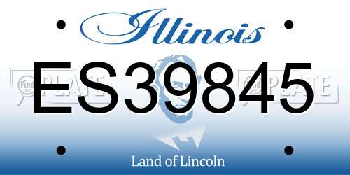 ES39845 Illinois License Plate