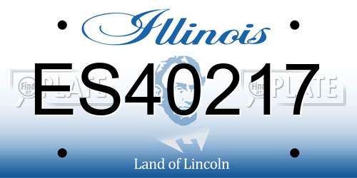ES40217 Illinois License Plate