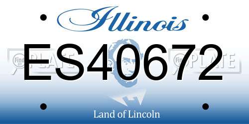 ES40672 Illinois License Plate