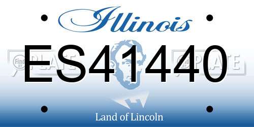 ES41440 Illinois License Plate