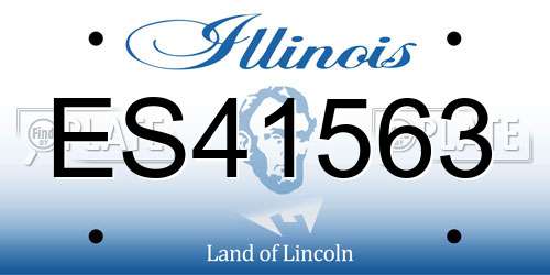 ES41563 Illinois License Plate