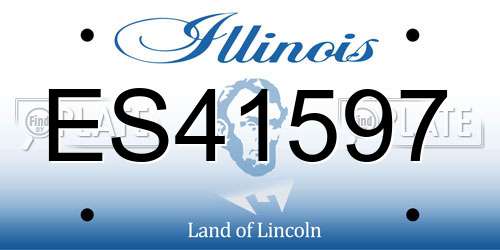 ES41597 Illinois License Plate