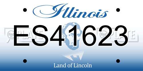 ES41623 Illinois License Plate