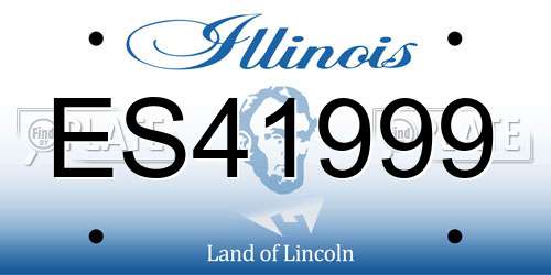 ES41999 Illinois License Plate