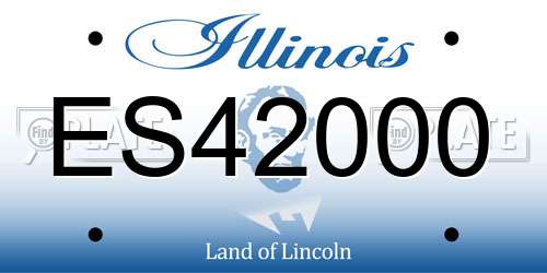 ES42000 Illinois License Plate