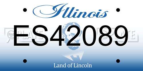 ES42089 Illinois License Plate
