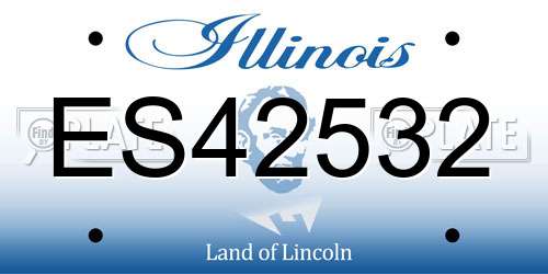 ES42532 Illinois License Plate