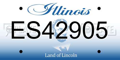 ES42905 Illinois License Plate
