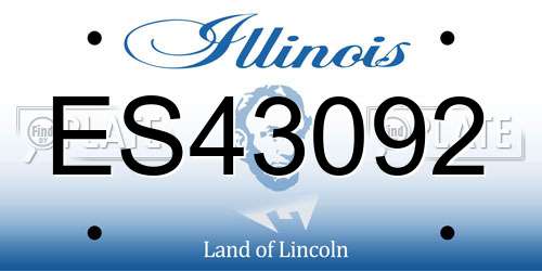 ES43092 Illinois License Plate