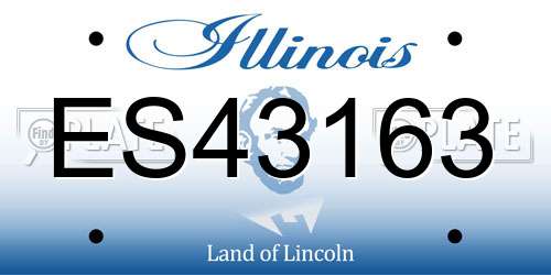 ES43163 Illinois License Plate