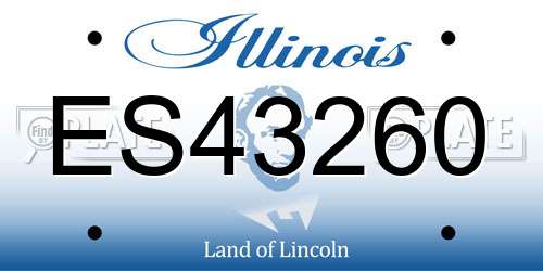 ES43260 Illinois License Plate