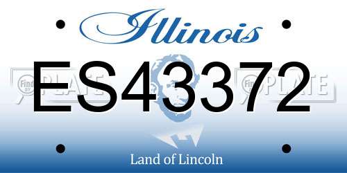 ES43372 Illinois License Plate