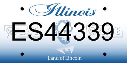ES44339 Illinois License Plate