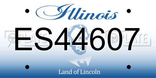 ES44607 Illinois License Plate