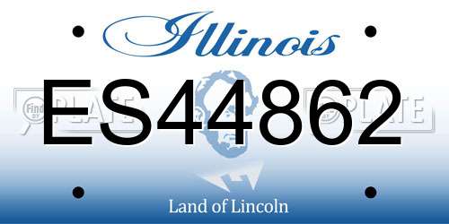 ES44862 Illinois License Plate