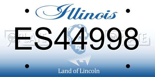 ES44998 Illinois License Plate