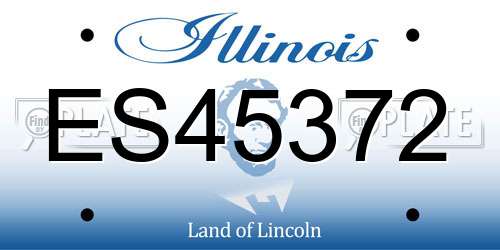 ES45372 Illinois License Plate