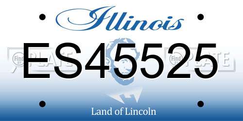 ES45525 Illinois License Plate