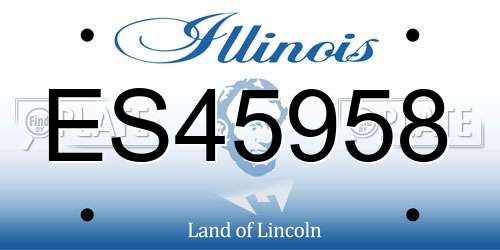 ES45958 Illinois License Plate