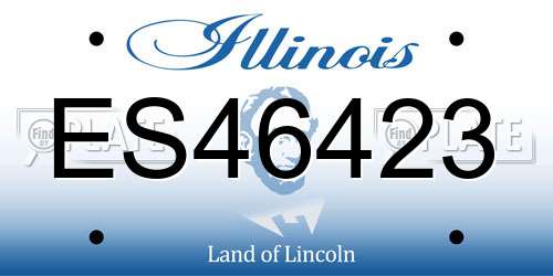 ES46423 Illinois License Plate