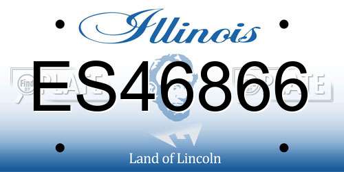 ES46866 Illinois License Plate