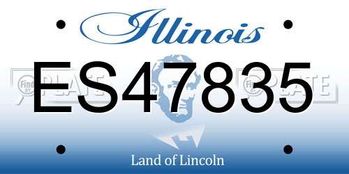 ES47835 Illinois License Plate