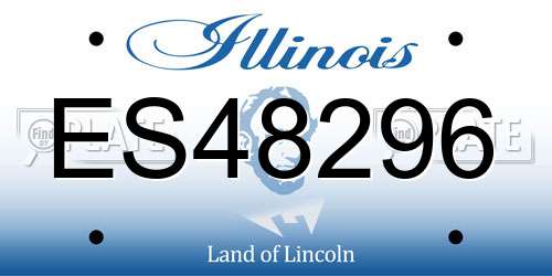 ES48296 Illinois License Plate
