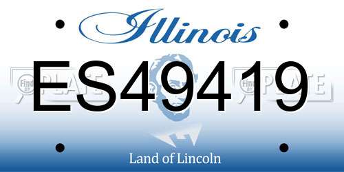 ES49419 Illinois License Plate