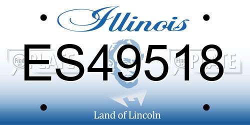 ES49518 Illinois License Plate