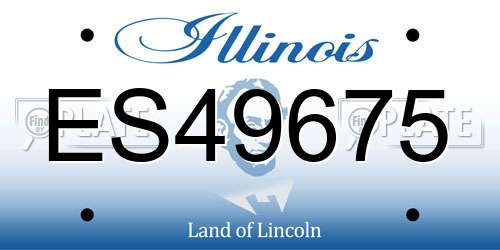ES49675 Illinois License Plate