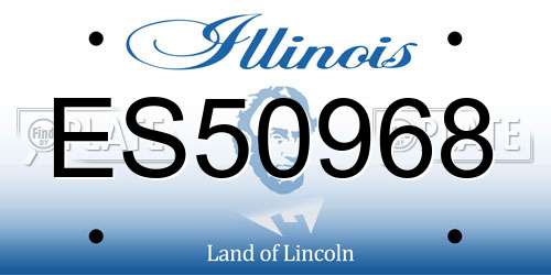 ES50968 Illinois License Plate