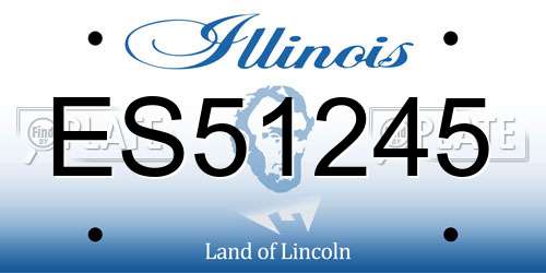 ES51245 Illinois License Plate