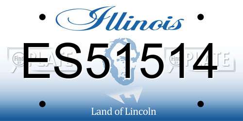 ES51514 Illinois License Plate