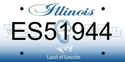 ES51944 Illinois License Plate