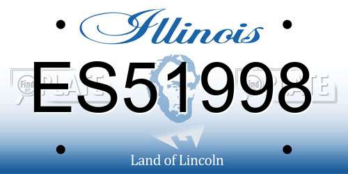 ES51998 Illinois License Plate