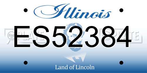 ES52384 Illinois License Plate