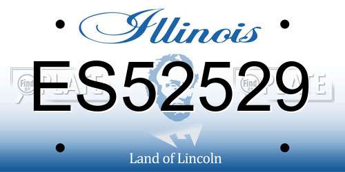 ES52529 Illinois License Plate