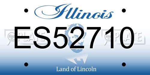 ES52710 Illinois License Plate