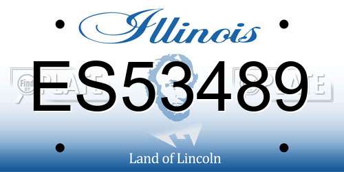 ES53489 Illinois License Plate