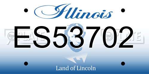 ES53702 Illinois License Plate